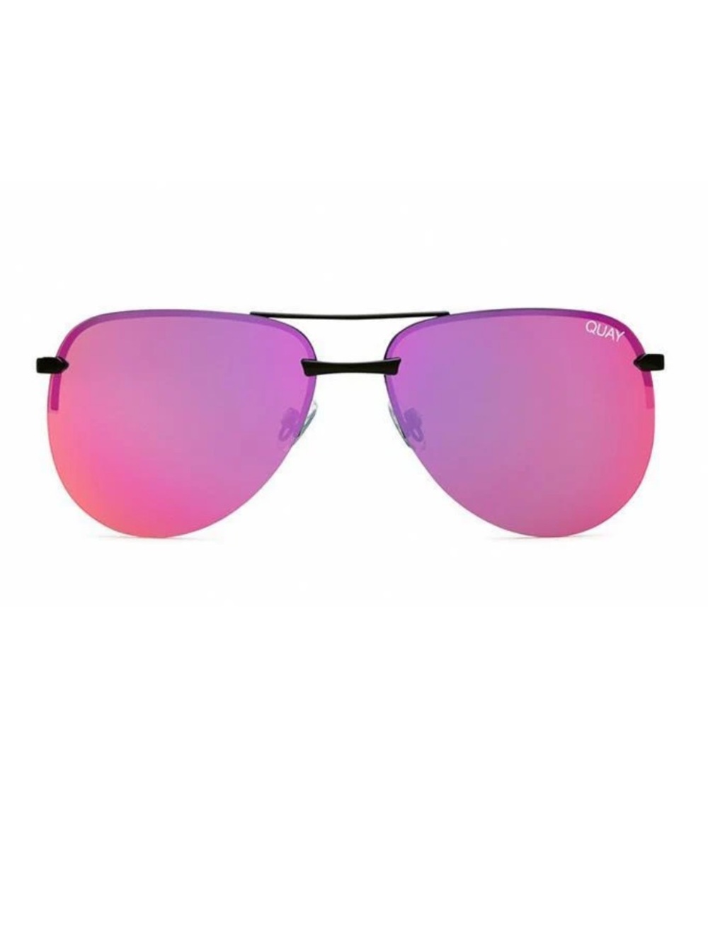 Quay Australia The Playa Women's Black Frame Pink Gradient Sunglasses
